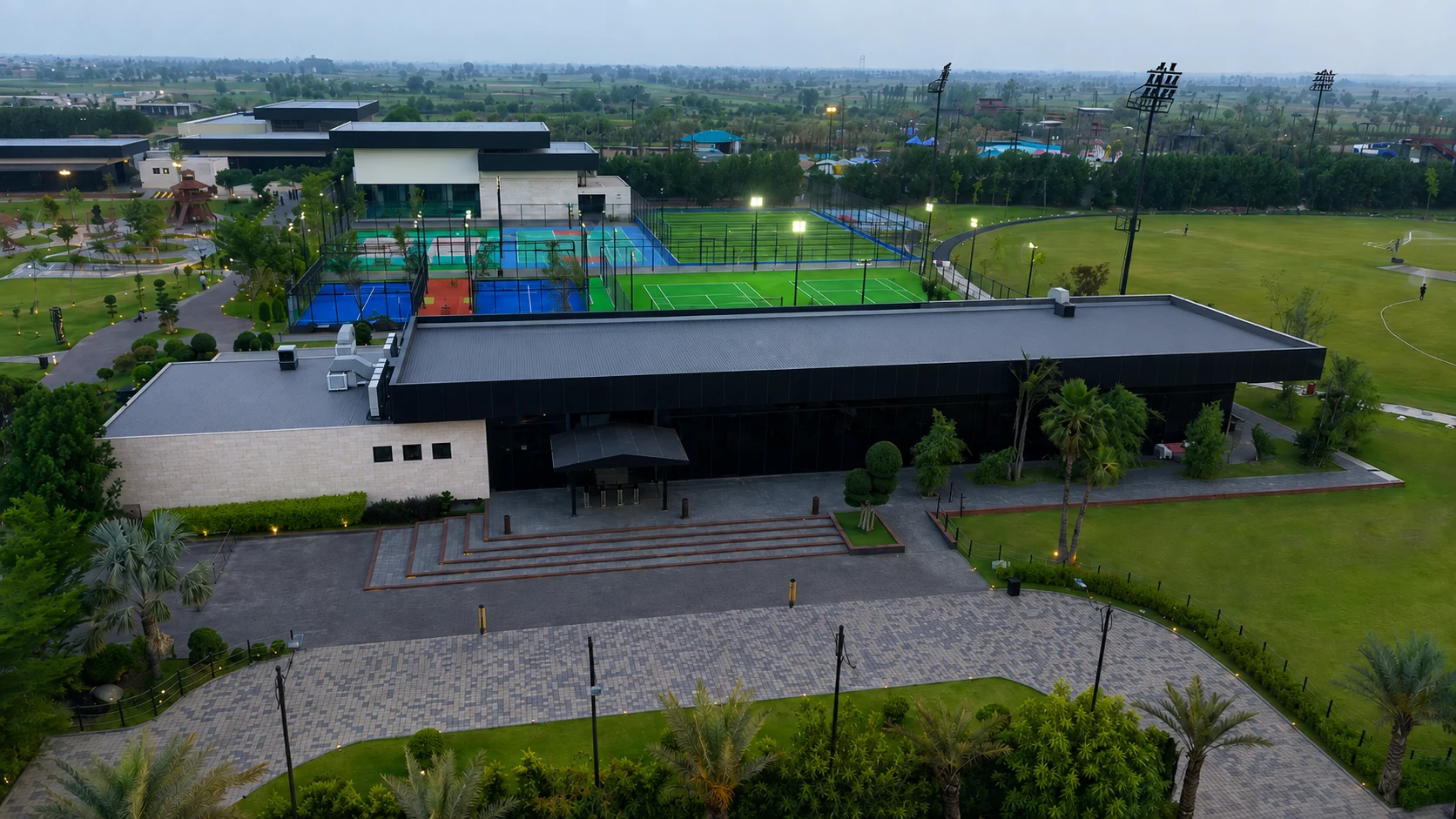 Outdoor sports courts at Naturals